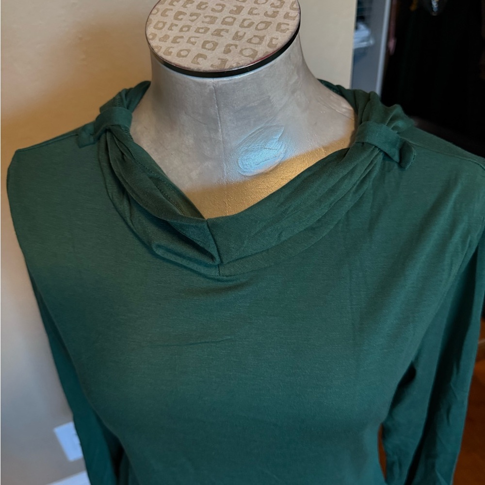 NWT TEMU Green Ruffled Double Belt Hoodie Fashion with Long Sleeve- X-Large - Picture 11 of 16